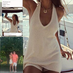 Free People Cream Halter set